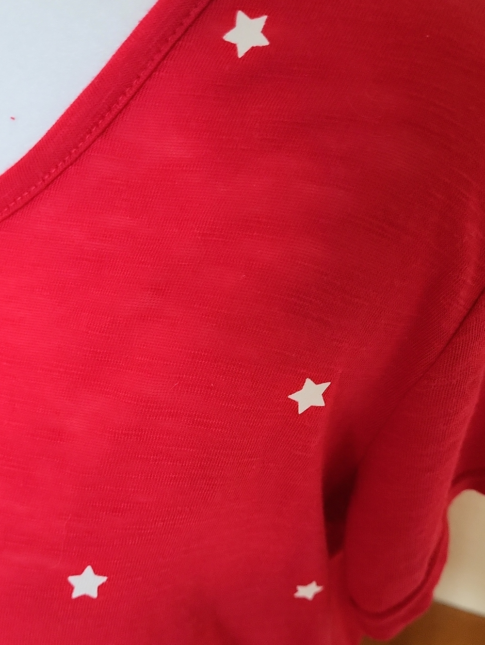 Reflex Red With White Stars T Shirt - Picture 2 of 5